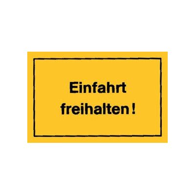 Panneau 300x200 Gardez l’entrée libre jaune ; Siebdruck Jäger (4317784368193) - Publicité Panneau 300x200 Gardez l’entrée libre jaune ; Siebdruck Jäger (4317784368193) - Publicité