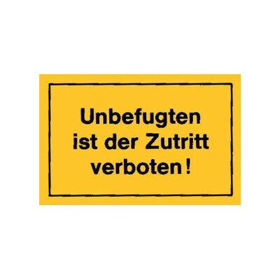 Panneau d'interdiction générique - 250x150mm - Jaune et noir - Publicité Panneau d'interdiction générique - 250x150mm - Jaune et noir - Publicité