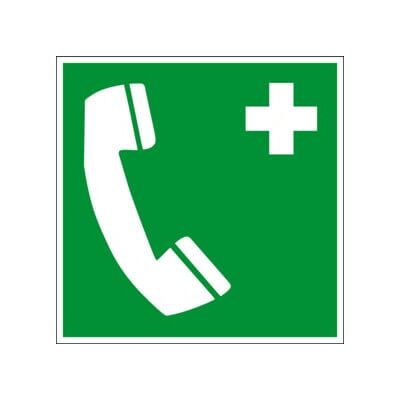 Panneau de secours Eichner Téléphone d'urgence (9225-14051-015) - Publicité Panneau de secours Eichner Téléphone d'urgence (9225-14051-015) - Publicité