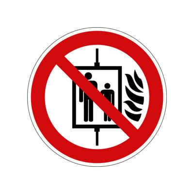 Panneau d'interdiction Eichner Ne pas utiliser l'ascenseur en cas d'incendie 20 cm (9225-10120-020) - Publicité Panneau d'interdiction Eichner Ne pas utiliser l'ascenseur en cas d'incendie 20 cm (9225-10120-020) - Publicité
