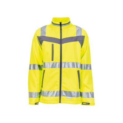 PLANAM Veste de signalisation softshell Plaline, jaune / ardoise, Taille unisexe : M (5661 M) - Publicité PLANAM Veste de signalisation softshell Plaline, jaune / ardoise, Taille unisexe : M (5661 M) - Publicité