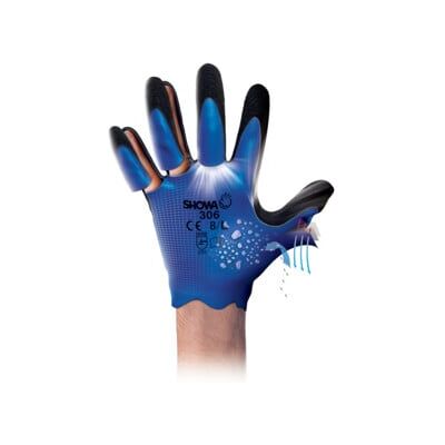 SHOWA Gants 306 Taille XXL (306 EU XXL/Blue) - Publicité SHOWA Gants 306 Taille XXL (306 EU XXL/Blue) - Publicité