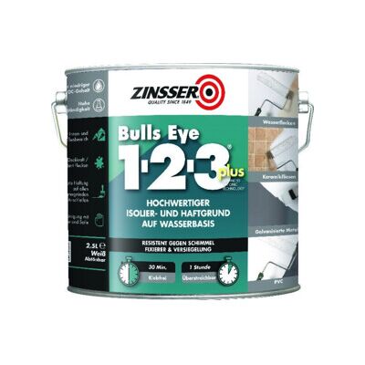 ZINSSER Bulls Eye 123 Plus 2,5L ; RUST-OLEUM (858.DE.2.5) - Publicité ZINSSER Bulls Eye 123 Plus 2,5L ; RUST-OLEUM (858.DE.2.5) - Publicité
