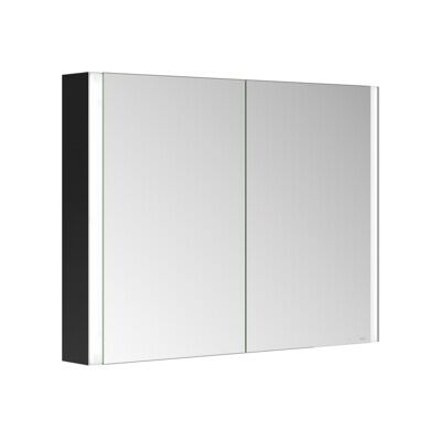 KEUCO Somaris Armoire Miroir - Éclairage LED, 2 portes, noir mat - Publicité KEUCO Somaris Armoire Miroir - Éclairage LED, 2 portes, noir mat - Publicité