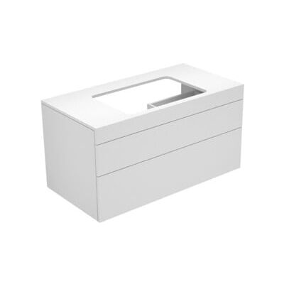 Keuco Meuble sous lavabo Edition 400 100x54,6x53,5 cm, 2 tiroirs, sans poignée, blanc brillant anthracite (31572800000) - Publicité Keuco Meuble sous lavabo Edition 400 100x54,6x53,5 cm, 2 tiroirs, sans poignée, blanc brillant anthracite (31572800000) - Publicité