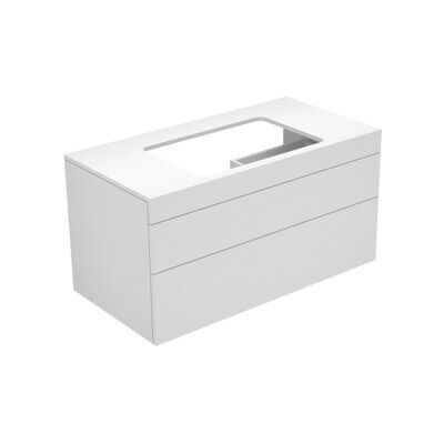 Keuco Meuble sous lavabo Edition 400 100x54,6x53,5cm, 2 tiroirs, sans poignée, blanc/blanc (31572380000) - Publicité Keuco Meuble sous lavabo Edition 400 100x54,6x53,5cm, 2 tiroirs, sans poignée, blanc/blanc (31572380000) - Publicité