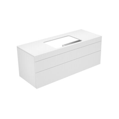 Keuco Meuble sous lavabo Edition 400 140x54,6x53,5cm, 2 tiroirs, blanc/cashmere mat (31573750000) - Publicité Keuco Meuble sous lavabo Edition 400 140x54,6x53,5cm, 2 tiroirs, blanc/cashmere mat (31573750000) - Publicité