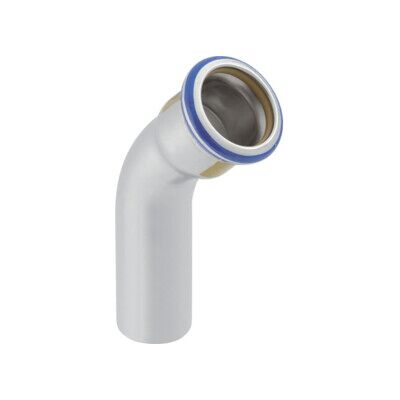 Geberit Coude à gaz Mapress 45° avec embout insérable, acier inox, d= 42 mm (34197) - Publicité Geberit Coude à gaz Mapress 45° avec embout insérable, acier inox, d= 42 mm (34197) - Publicité