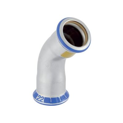 Geberit Coude gaz Mapress 45° en acier inoxydable, d= 42 mm (34194) - Publicité Geberit Coude gaz Mapress 45° en acier inoxydable, d= 42 mm (34194) - Publicité