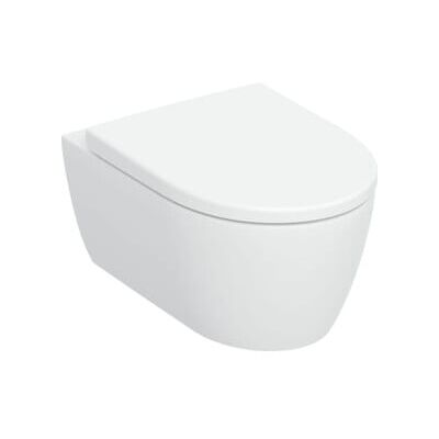 Ensemble WC suspendu Geberit iCon - Compact 35,5x53cm - Blanc - Publicité Ensemble WC suspendu Geberit iCon - Compact 35,5x53cm - Blanc - Publicité