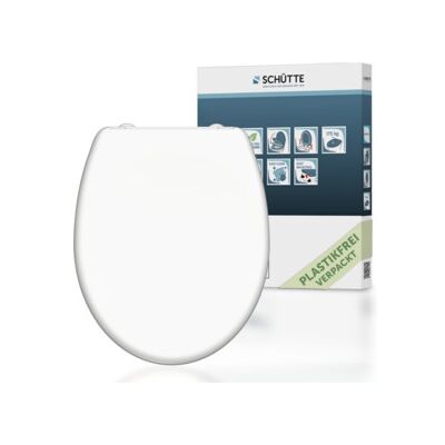 Siège de toilette blanc Schütte Duroplast fermeture douce - Publicité Siège de toilette blanc Schütte Duroplast fermeture douce - Publicité