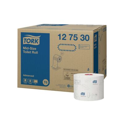 Tork Advanced Papier toilette Midi T6 1 couche a-lagig ; E/D/E (127530) - Publicité Tork Advanced Papier toilette Midi T6 1 couche a-lagig ; E/D/E (127530) - Publicité