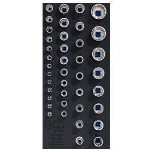 BGS Insert de servante d’atelier 1/3 : Jeu de douilles de clé, douze pans 6,3 mm (1/4") / 10 mm (3/8") / 12,5 mm (1/2") 40 pièces ; BGS technic (4149) - Publicité BGS Insert de servante d’atelier 1/3 : Jeu de douilles de clé, douze pans 6,3 mm (1/4") / 10 mm (3/8") / 12,5 mm (1/2") 40 pièces ; BGS technic (4149) - Publicité