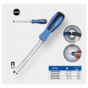 Brilliant Tools Tournevis plat avec embout à frapper, 8, 0 x 150 mm (BT031022) - Publicité Brilliant Tools Tournevis plat avec embout à frapper, 8, 0 x 150 mm (BT031022) - Publicité