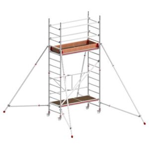 Échafaudage roulant, pliant avec stabilisateurs, hauteur de portée 4,57 m Hymer (817705) - Publicité Échafaudage roulant, pliant avec stabilisateurs, hauteur de portée 4,57 m Hymer (817705) - Publicité
