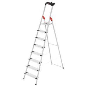 Hailo L80 ComfortLine, escabeau de sécurité en aluminium, 8 marches (8040807) - Publicité Hailo L80 ComfortLine, escabeau de sécurité en aluminium, 8 marches (8040807) - Publicité