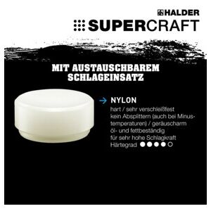 HALDER NORM+TECHNIK Embout de rechange, en nylon, blanc,-⌀ tête du maillet: 20 mm (3508.020) - Publicité HALDER NORM+TECHNIK Embout de rechange, en nylon, blanc,-⌀ tête du maillet: 20 mm (3508.020) - Publicité