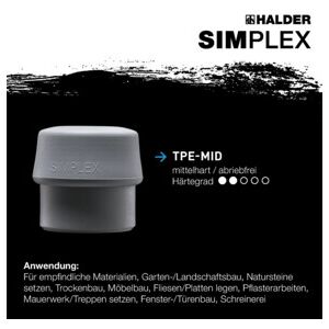 Halder Schonhammer Simplex alu 30 mm TPE doux/moyen (3113.030) - Publicité Halder Schonhammer Simplex alu 30 mm TPE doux/moyen (3113.030) - Publicité