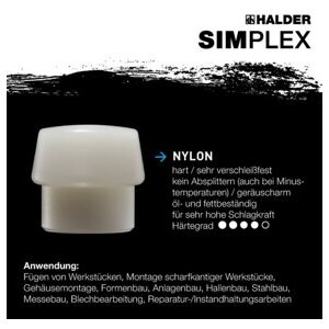 Halder Schonhammer Simplex alu 40 mm caoutchouc/nylon (3128.040) - Publicité Halder Schonhammer Simplex alu 40 mm caoutchouc/nylon (3128.040) - Publicité