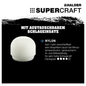 Halder SUPERCRAFT Tête de maillet de protection 25 mm Nylon arrondi (3508.225) - Publicité Halder SUPERCRAFT Tête de maillet de protection 25 mm Nylon arrondi (3508.225) - Publicité