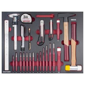 Kraftwerk Ensemble d'outils de frappe/mesure/coupe, 41 pièces (4902-05) - Publicité Kraftwerk Ensemble d'outils de frappe/mesure/coupe, 41 pièces (4902-05) - Publicité