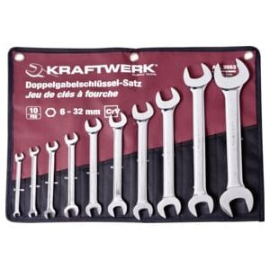 Kraftwerk Jeu de clés à fourche doubles 6-32 mm 10 pièces (3553R) - Publicité Kraftwerk Jeu de clés à fourche doubles 6-32 mm 10 pièces (3553R) - Publicité