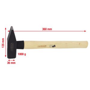Marteau de mécanicien manche Hickory, 1000 g ; KS Tools (142.1400) - Publicité Marteau de mécanicien manche Hickory, 1000 g ; KS Tools (142.1400) - Publicité