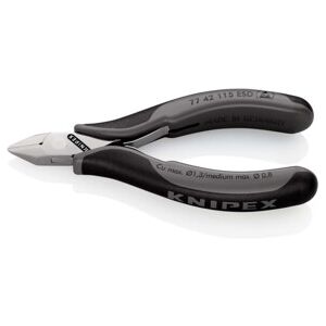Pinces coupantes de côté pour l’électronique ESD Knipex (77 42 115 ESD) - Publicité Pinces coupantes de côté pour l’électronique ESD Knipex (77 42 115 ESD) - Publicité