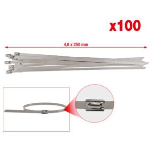 Serre-câbles en inox avec fermeture à bille, 4,6x250 mm, 100 pièces ; KS Tools (115.1592) - Publicité Serre-câbles en inox avec fermeture à bille, 4,6x250 mm, 100 pièces ; KS Tools (115.1592) - Publicité