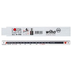 Wiha Mètre pliant Longlife® All in One, 2 m métrique, 10 branches (33232) blanc (33232) - Publicité Wiha Mètre pliant Longlife® All in One, 2 m métrique, 10 branches (33232) blanc (33232) - Publicité