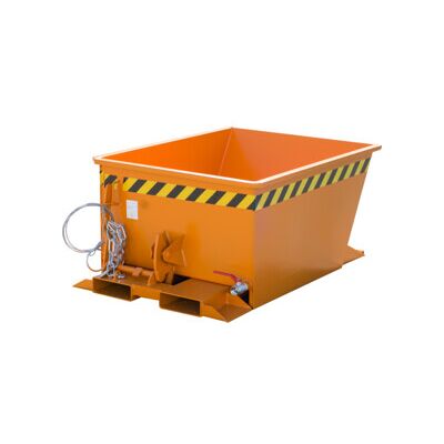 Eurokraft pro 0,3 m³ Conteneur à Tipper en Acier Orange - Bale Tipper - Publicité Eurokraft pro 0,3 m³ Conteneur à Tipper en Acier Orange - Bale Tipper - Publicité