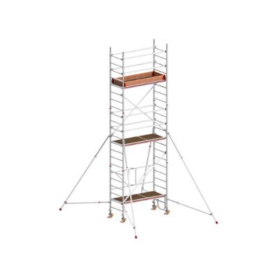 Échafaudage roulant, pliant avec stabilisateurs, hauteur de portée 6,75 m Hymer (817707) - Publicité Échafaudage roulant, pliant avec stabilisateurs, hauteur de portée 6,75 m Hymer (817707) - Publicité