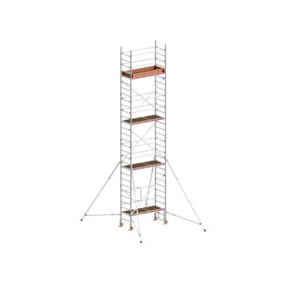 Échafaudage roulant, pliant avec stabilisateurs, hauteur de portée 8,75 m Hymer (817709) - Publicité Échafaudage roulant, pliant avec stabilisateurs, hauteur de portée 8,75 m Hymer (817709) - Publicité