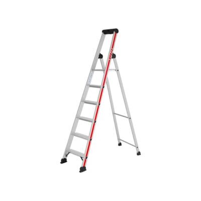 Échelle pliante avec plateforme et bac de rangement - Échelle, 214 cm - Publicité Échelle pliante avec plateforme et bac de rangement - Échelle, 214 cm - Publicité