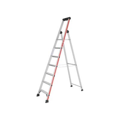 Hymer - Stufenstehleiter 7 Stufen - Platform 250x250 - 80 mm profondeur - Ladder - Publicité Hymer - Stufenstehleiter 7 Stufen - Platform 250x250 - 80 mm profondeur - Ladder - Publicité