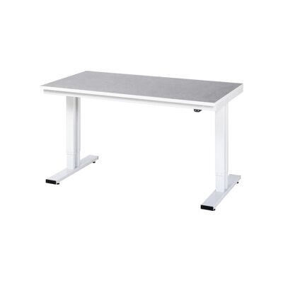 RAU Table de travail - Réglable, linoléum, 300kg - Publicité RAU Table de travail - Réglable, linoléum, 300kg - Publicité