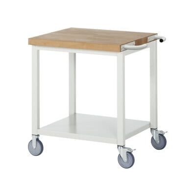 Etabli mobile brut avec tablette en tôle d'acier LxPxH 750x700x880mm ; RAU (05-8000-6-077B4S.12) - Publicité Etabli mobile brut avec tablette en tôle d'acier LxPxH 750x700x880mm ; RAU (05-8000-6-077B4S.12) - Publicité
