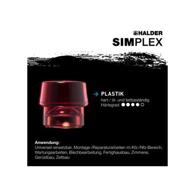 Halder SchonhammerSimplex Fibre 50 mm Caoutchouc/Plastique (3726.050) - Publicité Halder SchonhammerSimplex Fibre 50 mm Caoutchouc/Plastique (3726.050) - Publicité