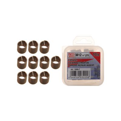 Inserts taraudées de rechange M12 x 1,25 mm 10 pièces BGS ; BGS technic (1959-7) - Publicité Inserts taraudées de rechange M12 x 1,25 mm 10 pièces BGS ; BGS technic (1959-7) - Publicité
