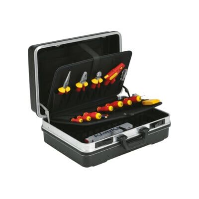 Étui à outils Klauke KL855B22 - Coque ABS résistante, Fermetures verrouillables, 22 outils - Publicité Étui à outils Klauke KL855B22 - Coque ABS résistante, Fermetures verrouillables, 22 outils - Publicité
