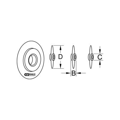 KS Tools Molette de coupe de rechange pour coupe à raclettes pour tubes en cuivre Coupe-tube à cliquet (104.2001) - Publicité KS Tools Molette de coupe de rechange pour coupe à raclettes pour tubes en cuivre Coupe-tube à cliquet (104.2001) - Publicité