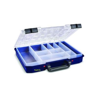 Mallette de rangement CarryLite 55 4x8-10 l.337xP278xH57mm 10 comp. ; raaco (144568) - Publicité Mallette de rangement CarryLite 55 4x8-10 l.337xP278xH57mm 10 comp. ; raaco (144568) - Publicité