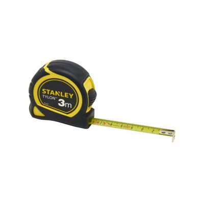 Mètre-ruban de poche Tylon L. 3 m l. de bande 12,7 mm mm/cm EG II plastique STAN ; Stanley (0-30-687) - Publicité Mètre-ruban de poche Tylon L. 3 m l. de bande 12,7 mm mm/cm EG II plastique STAN ; Stanley (0-30-687) - Publicité