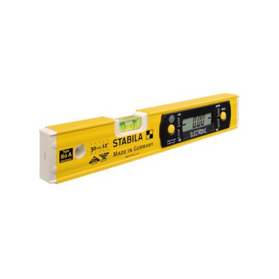 Niveau à bulles STABILA TECH 80 A electronic 30 cm aluminium jaune ± 0,5 mm/m (17323) - Publicité Niveau à bulles STABILA TECH 80 A electronic 30 cm aluminium jaune ± 0,5 mm/m (17323) - Publicité