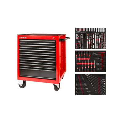 Servante d'atelier garnie 223 pcs STIER, 7 tiroirs, jeu de douilles - 179 pcs, jeu de tournevis/pinces - 17 pcs, je de clés mixtes/polygonales doubles - 27 pcs, chariot d'atelier, chariot de montage (903002) - Publicité Servante d'atelier garnie 223 pcs STIER, 7 tiroirs, jeu de douilles - 179 pcs, jeu de tournevis/pinces - 17 pcs, je de clés mixtes/polygonales doubles - 27 pcs, chariot d'atelier, chariot de montage (903002) - Publicité
