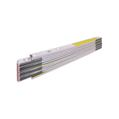 STABILA Règle à segments en bois L.2m blanc/jaune résistant aux intempéries Précision III (1128) - Publicité STABILA Règle à segments en bois L.2m blanc/jaune résistant aux intempéries Précision III (1128) - Publicité