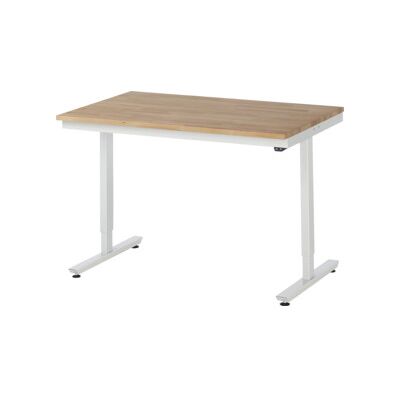 RAU Table de travail en hêtre réglable électrique, 720-1120mm - Publicité RAU Table de travail en hêtre réglable électrique, 720-1120mm - Publicité