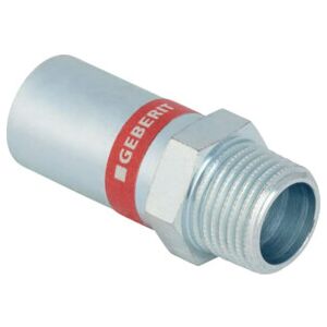 Raccord de tuyau Geberit 22x1/2 - Linéaire, Acier, Galvanisé - 57mm - Publicité Raccord de tuyau Geberit 22x1/2 - Linéaire, Acier, Galvanisé - 57mm - Publicité