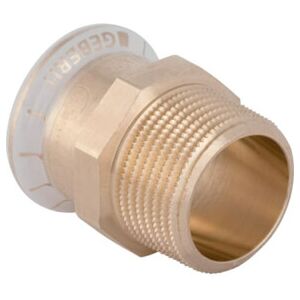 Geberit raccord Mapress d 15 mm x R 3/4, Cu, avec filetage mâle, laiton rouge (61714) - Publicité Geberit raccord Mapress d 15 mm x R 3/4, Cu, avec filetage mâle, laiton rouge (61714) - Publicité