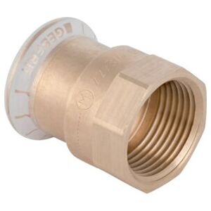 Geberit raccord Mapress d 18 mm x Rp 3/4, Cu, avec filetage intérieur, laiton rouge (61804) - Publicité Geberit raccord Mapress d 18 mm x Rp 3/4, Cu, avec filetage intérieur, laiton rouge (61804) - Publicité